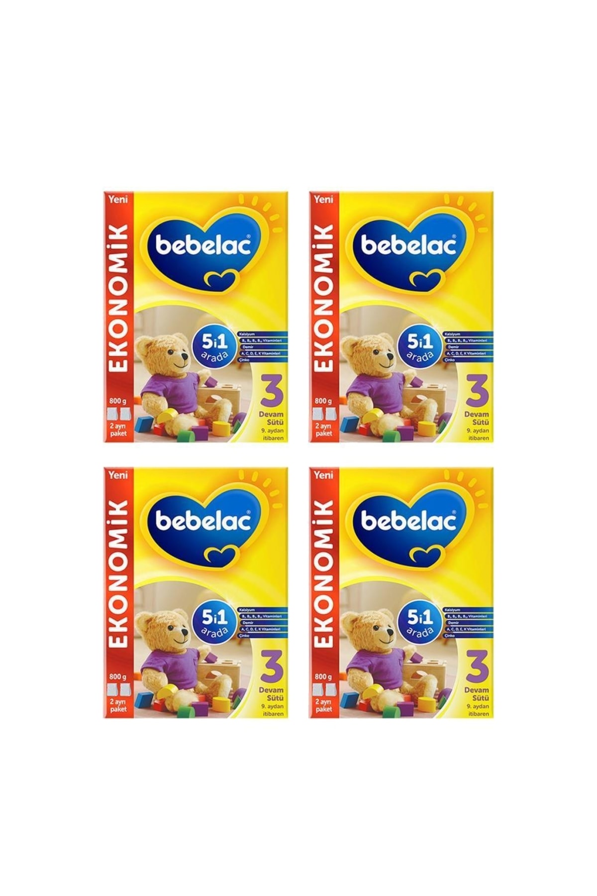 3 Devam Sütü 800 Gr X 4 Adet